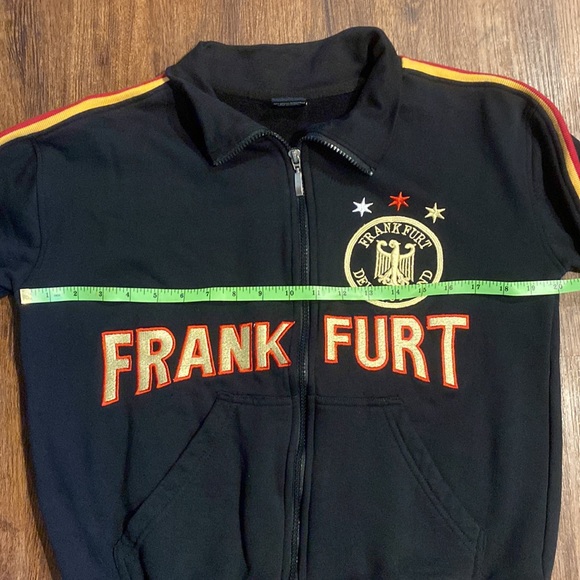 Frank Furt Deutschmark RMT Germany Embroidered Zip Up Sweatshirt-Size Small - Picture 9 of 12